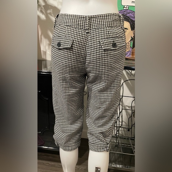 Ann Taylor Loft Houndstooth Wool Blend Capri Dress Pants sz 4P - Picture 2 of 6